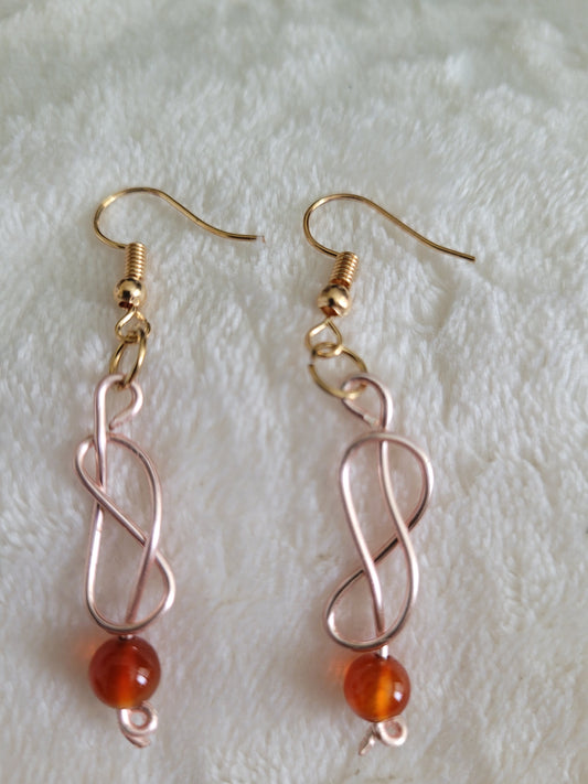 Celtic long twist earrings